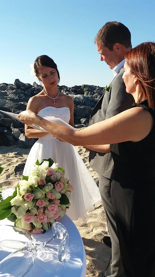 Georgiana and Joseph - wedding on the beach