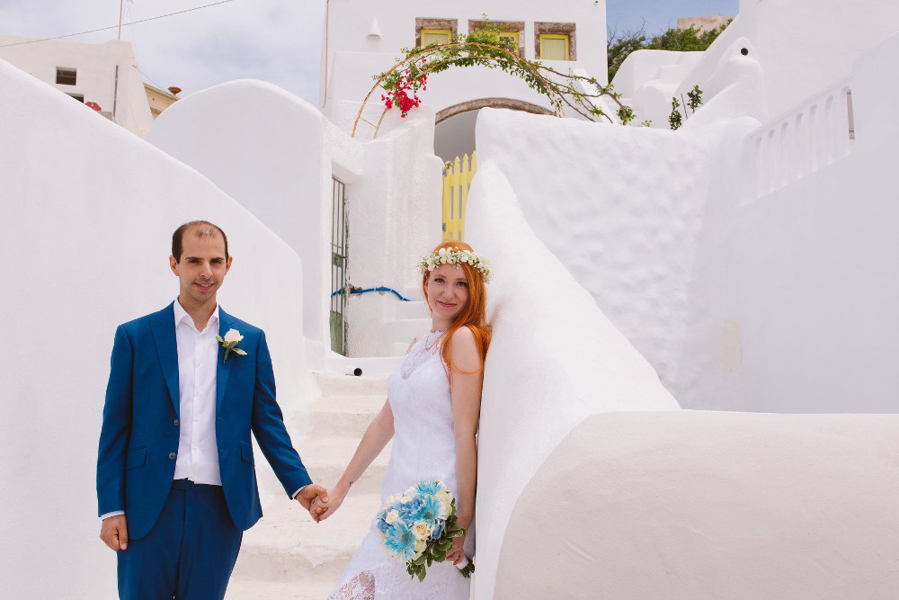 Marie-Luise Trauung auf Santorini