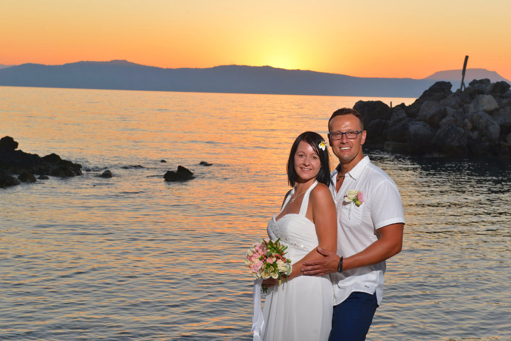 Brautstrauß Doreen und Andre Sonnenuntergang